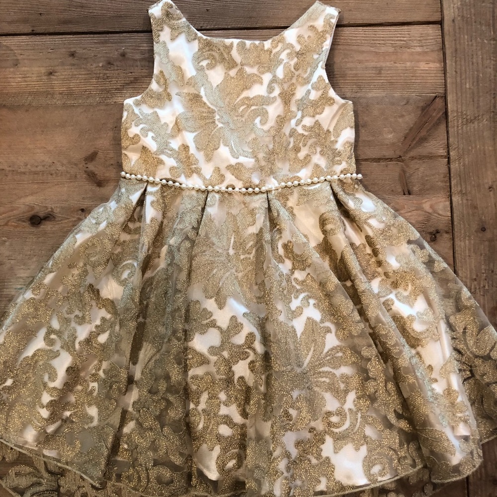 Biscotti Gold Dress Size 5
